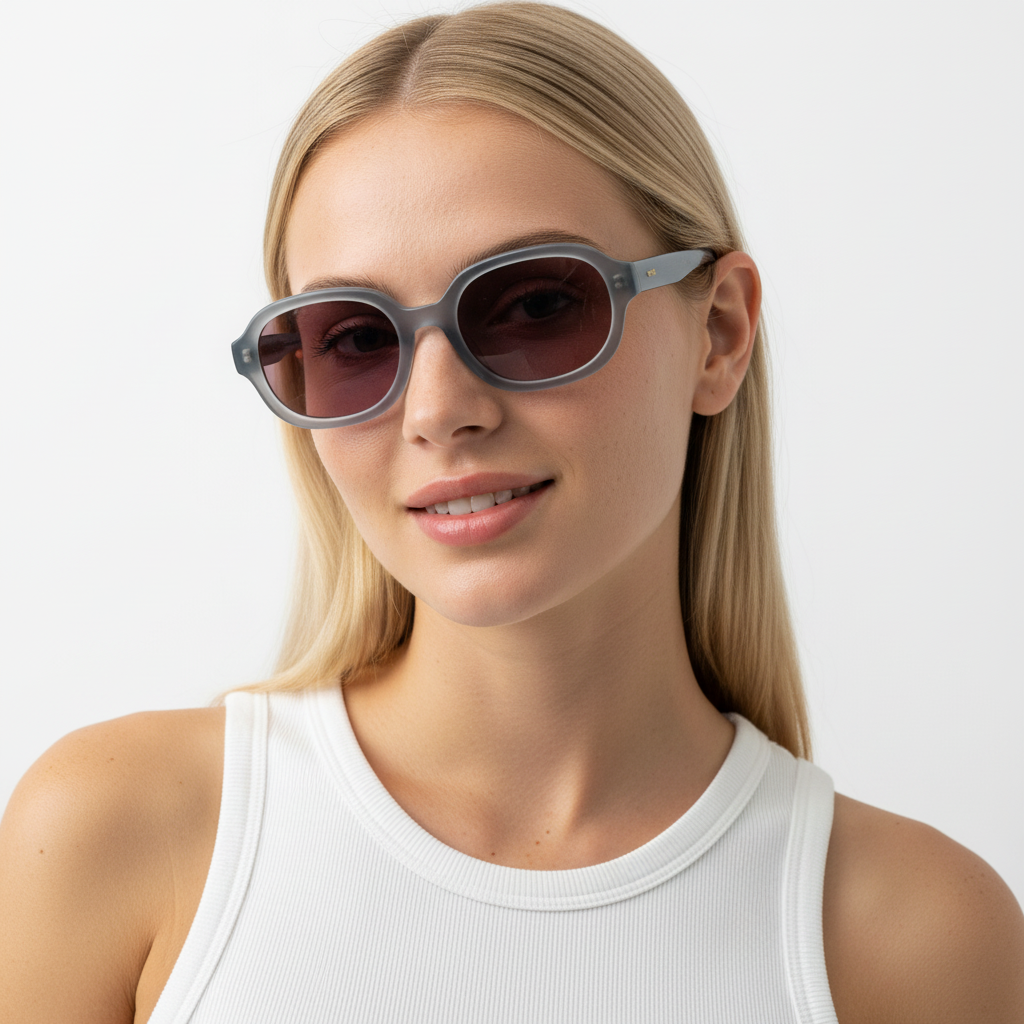 Hazel | Clear Gray - Pink